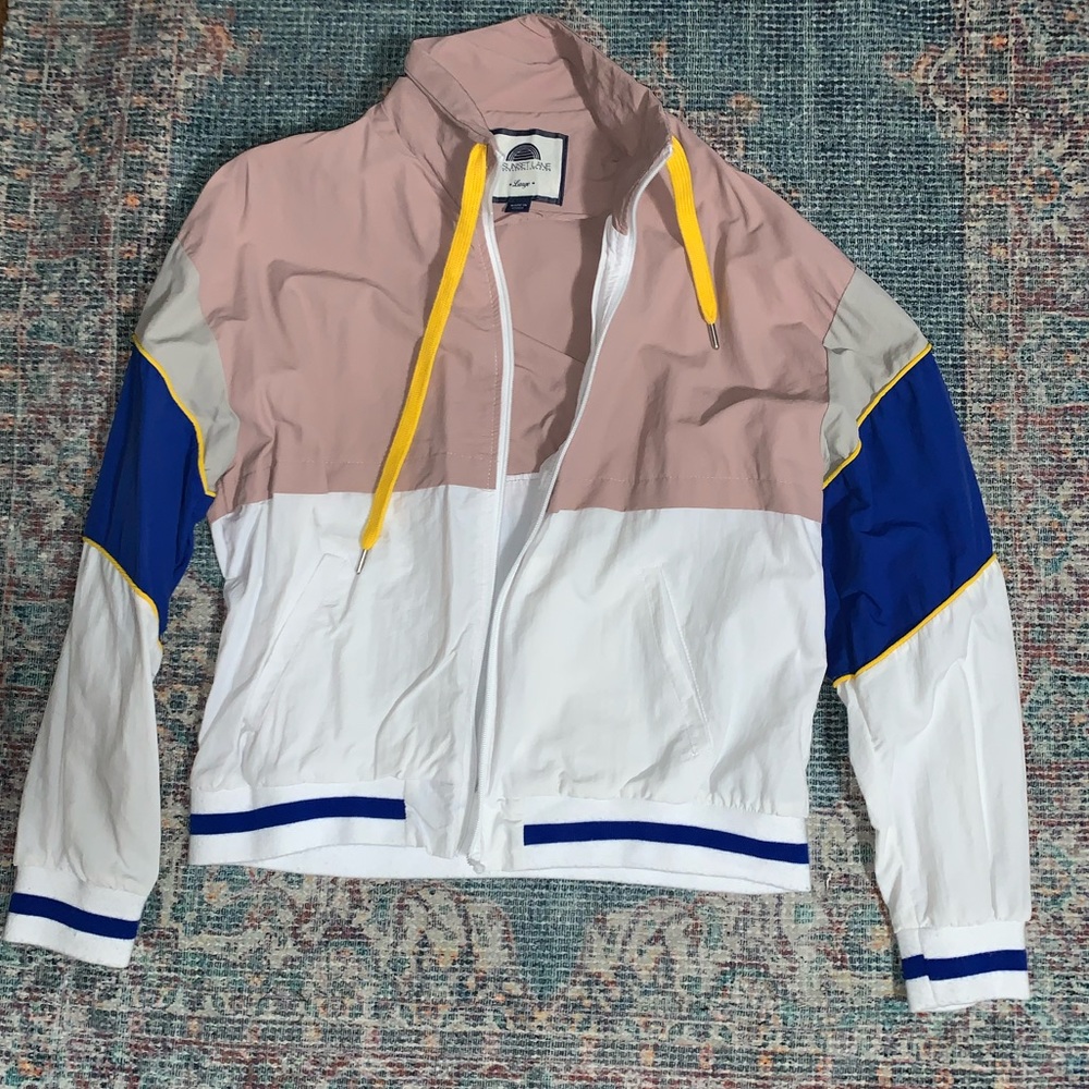 Color Blocked Wind Breaker